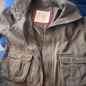 Abercrombie & Fitch Men's Dark Green Field Jacket